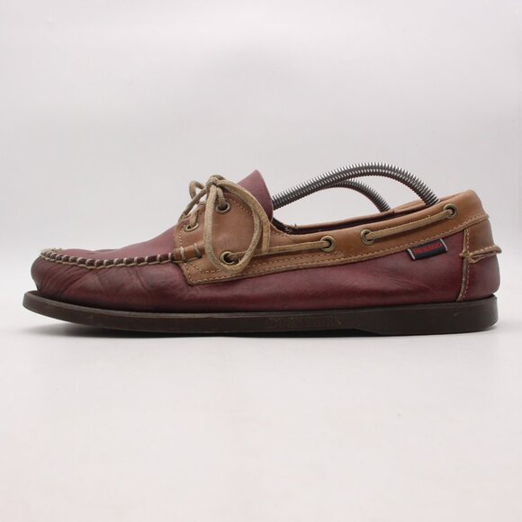 Sebago Docksides Loafer Men’s Size 10 M Slip On Boat Shoes Burgundy Leather main image 8